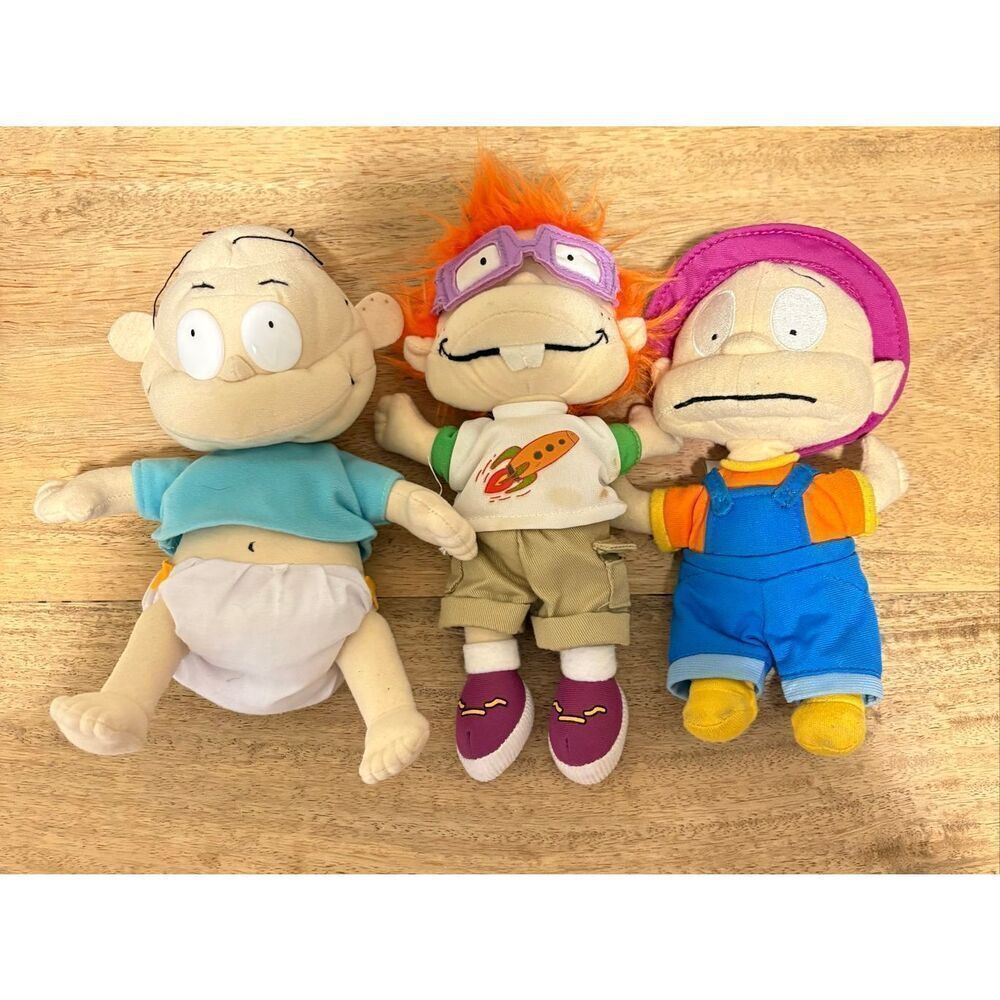 Vintage 2000 Nickelodeon Rugrats Set Of 3 Plush Dolls